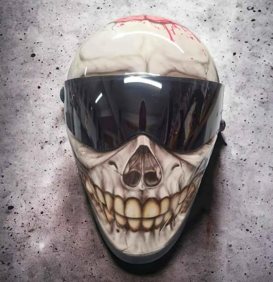 Skull Airbrushed Themed Helmet From Xtreme Paint Studio