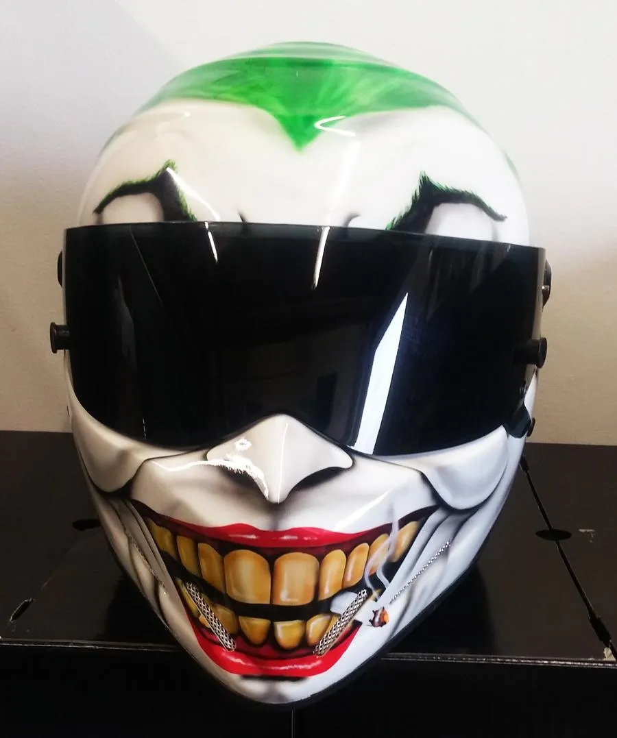 Joker Airbrushed Themed Helmet
