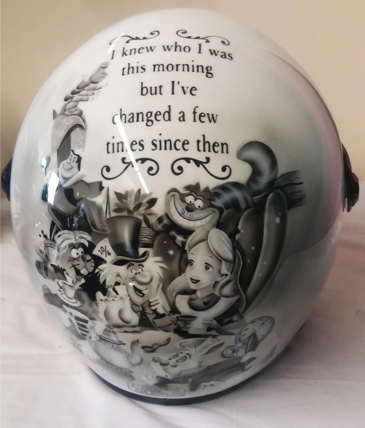 Alice In Wonderland Airbrushed Themed Helmet