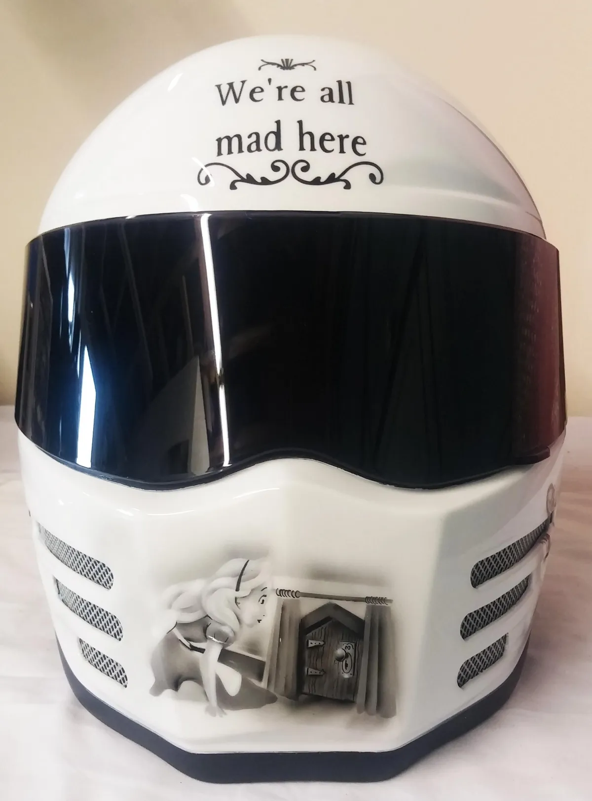 Alice In Wonderland Airbrushed Themed Helmet