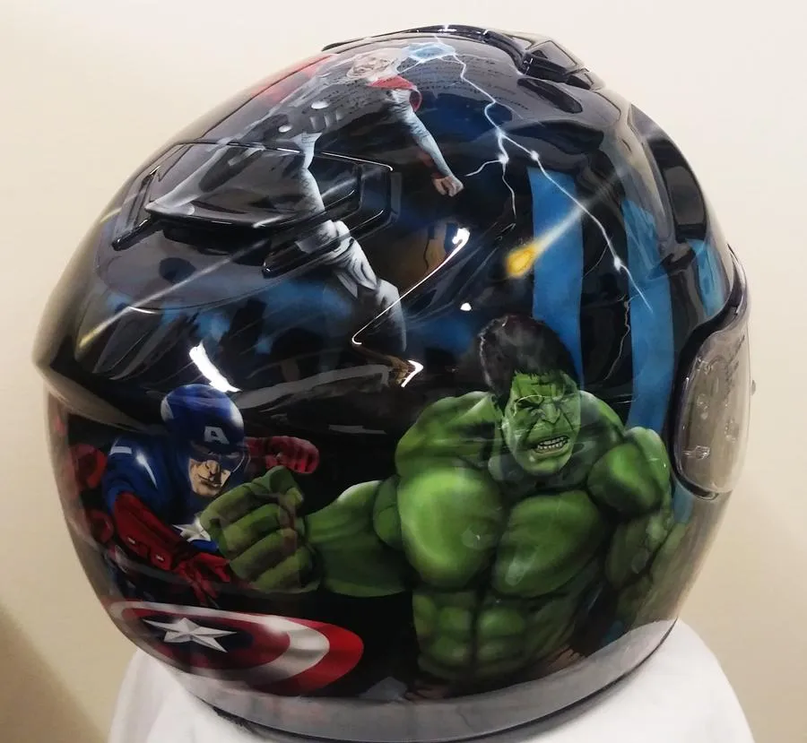 Marvel Airbrushed Themed Helme
