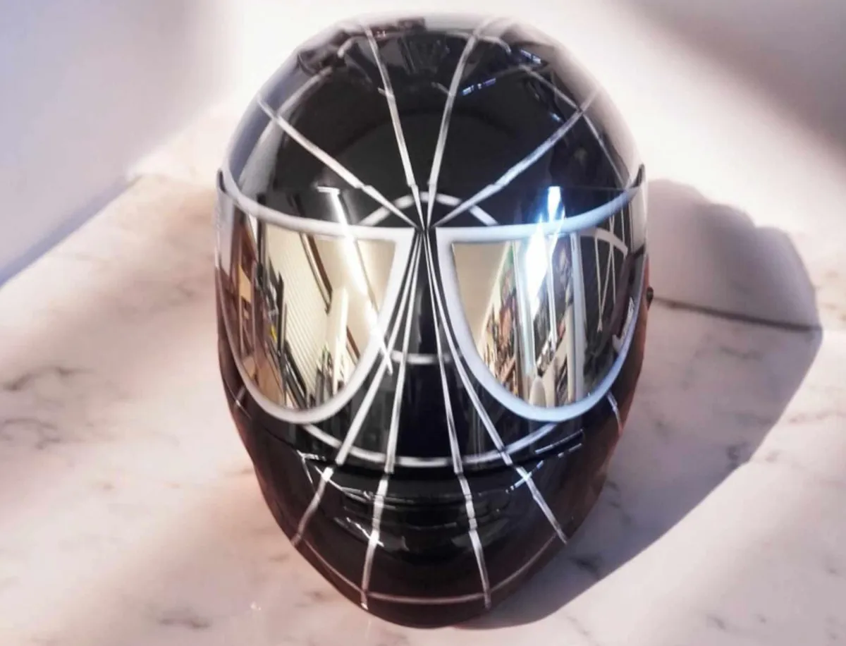 Spiderman Airbrushed Themed Helmet