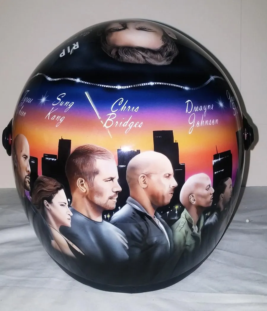 Fast & Furious Airbrushed Themed Helmet