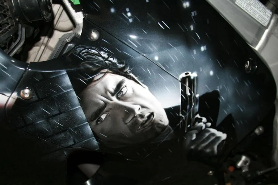 Sin City Airbrushed Themed Bike
