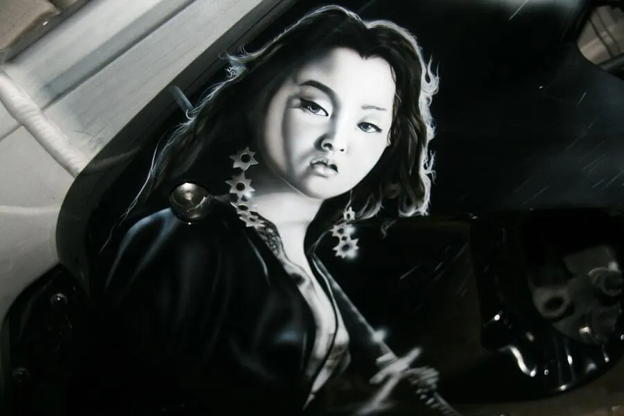 Sin City Airbrushed Themed Bike