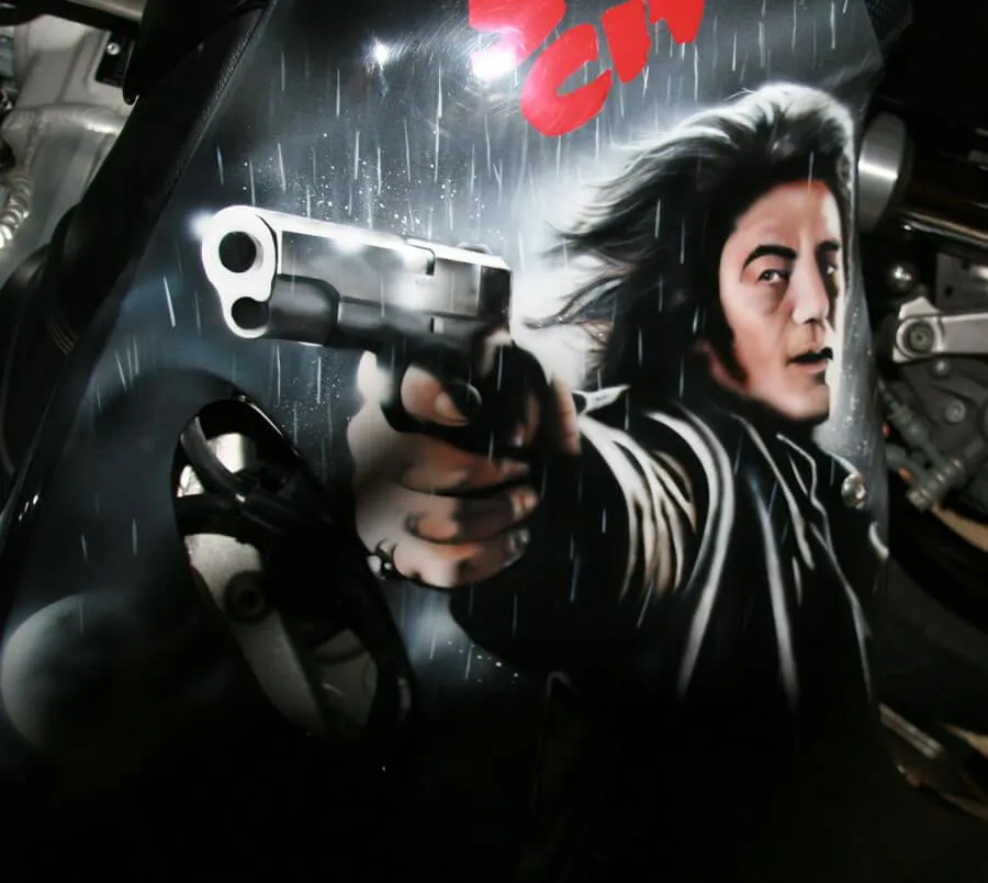 Sin City Airbrushed Themed Bike