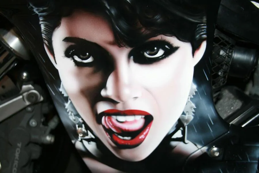 Sin City Airbrushed Themed Bike