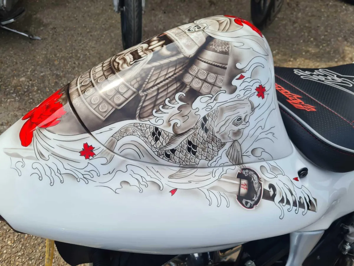 Suzuki Hayabusa Airbrushed In Japanese Tattoo Theme