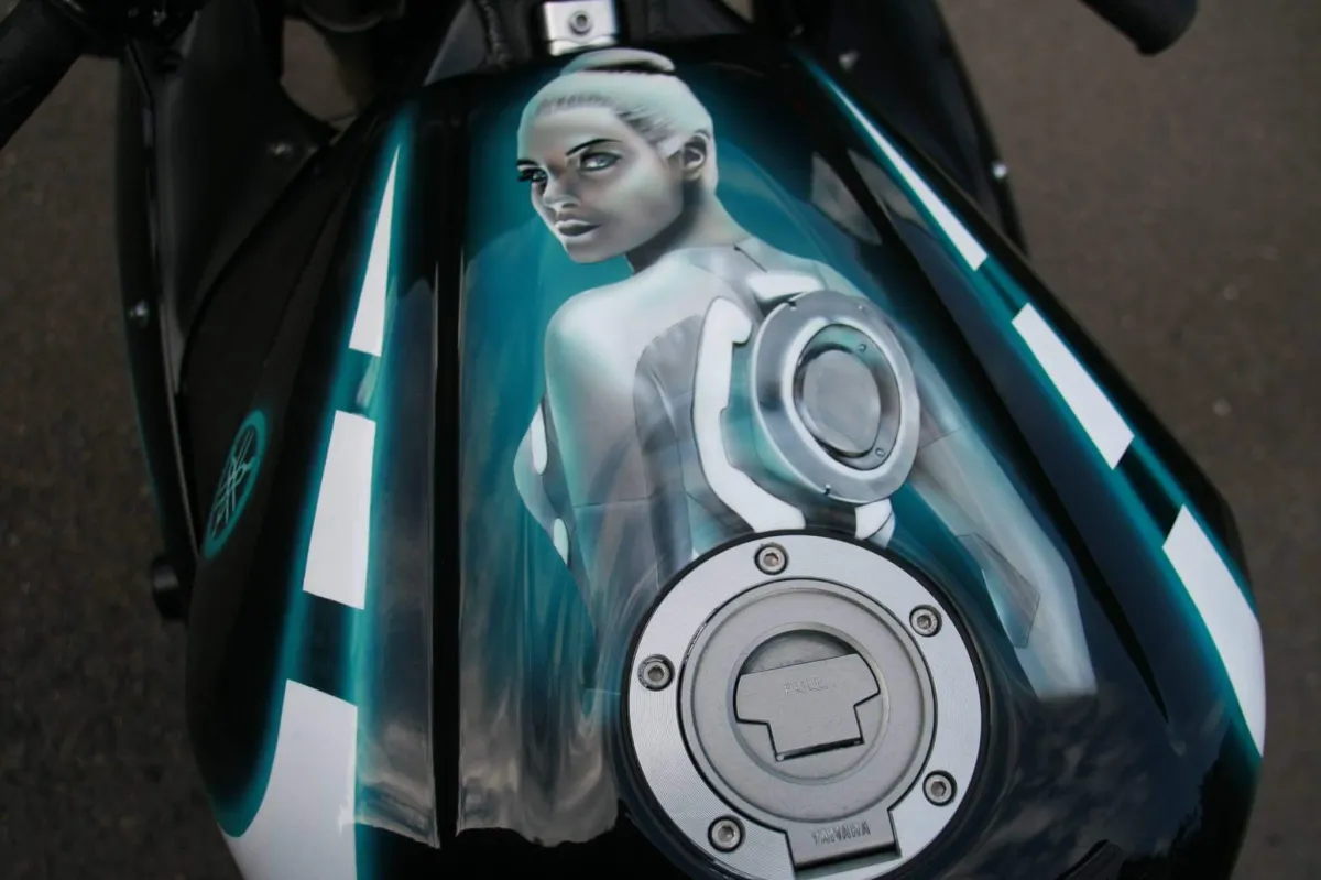 Tron Airbrushed Themed Yamaha R1