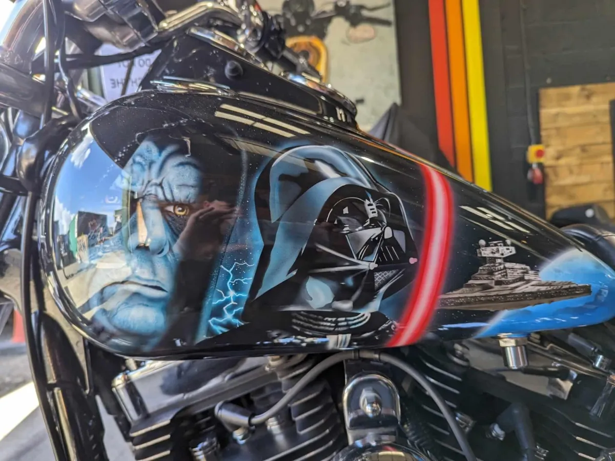 Star Wars Airbrushed Themed Harley Dyna