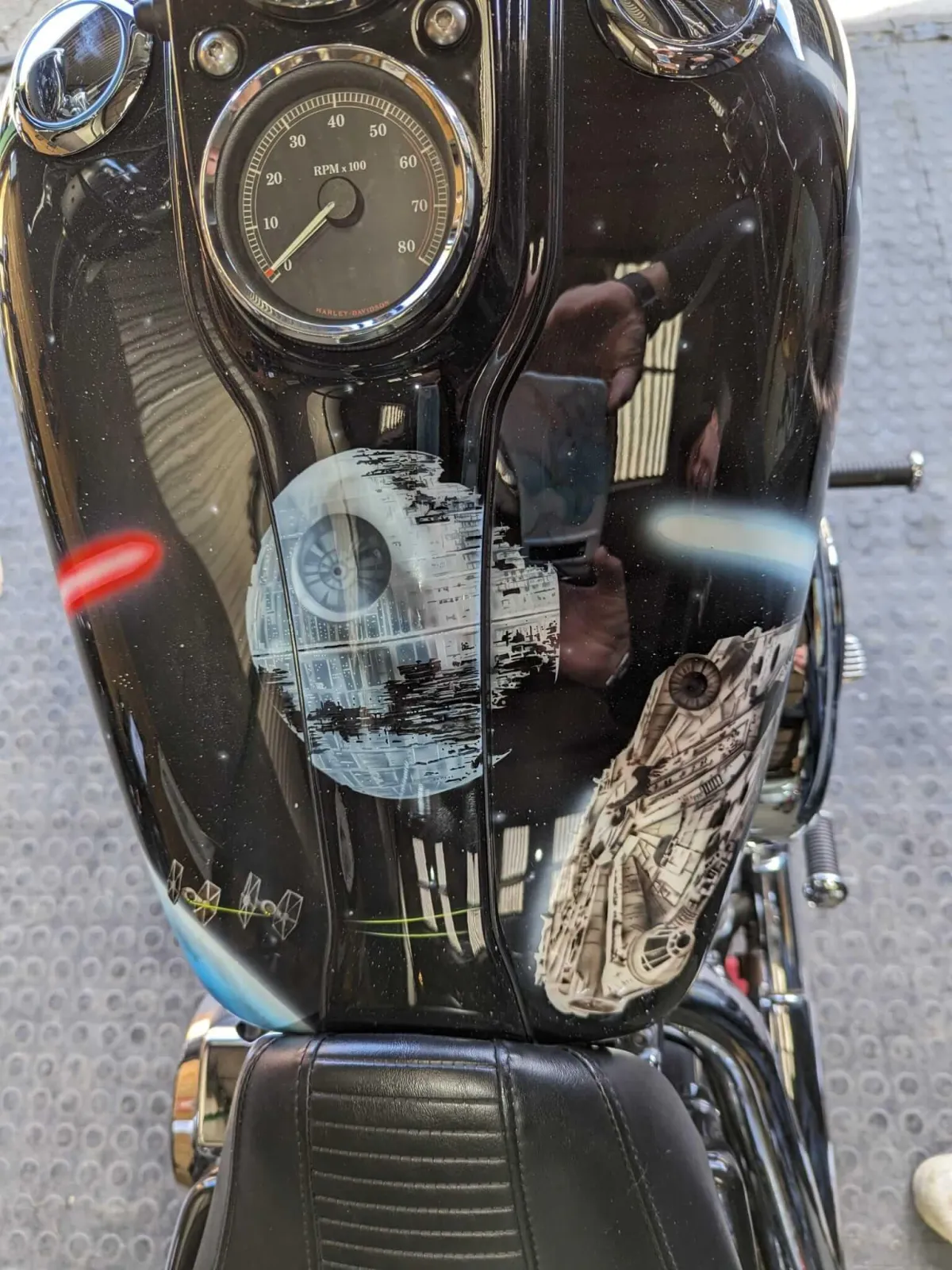 Star Wars Airbrushed Themed Harley Dyna