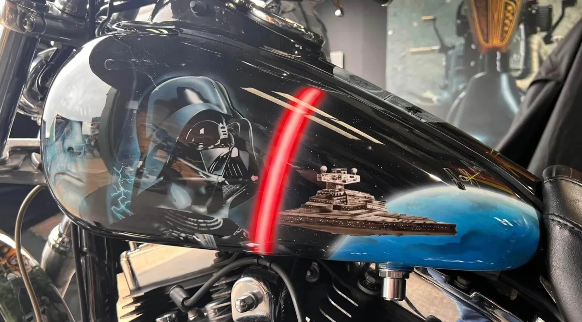 Star Wars Airbrushed Themed Harley Dyna