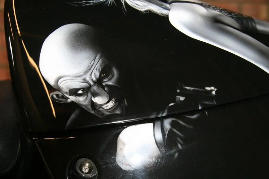Sin City Airbrushed Themed Bike