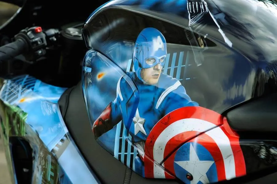 Marvel Airbrushed Themes Honda Fireblade