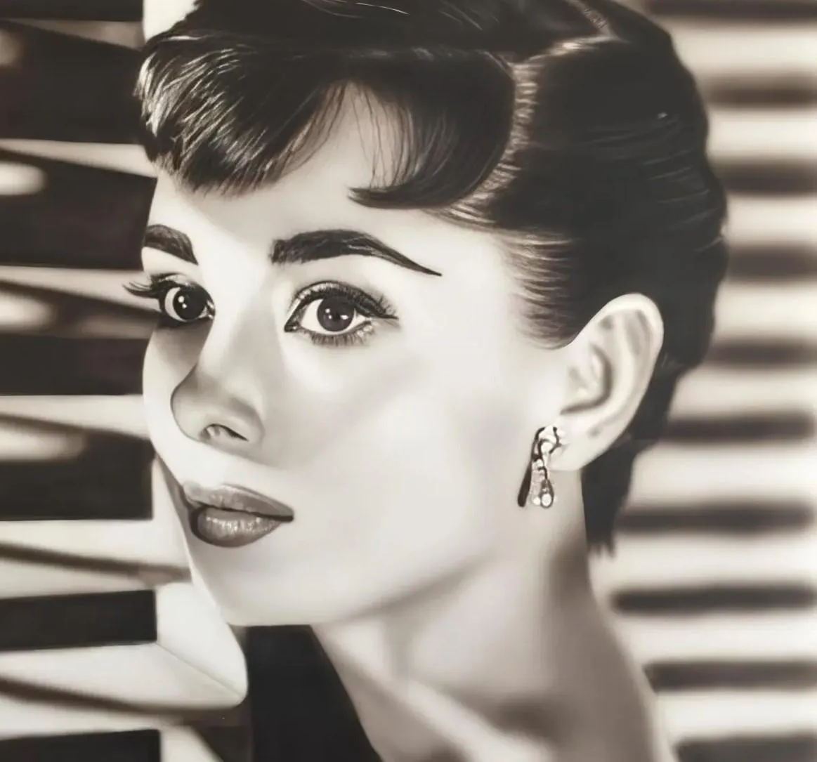 Audrey portrait Canvas Art @ davebristowgallery.com