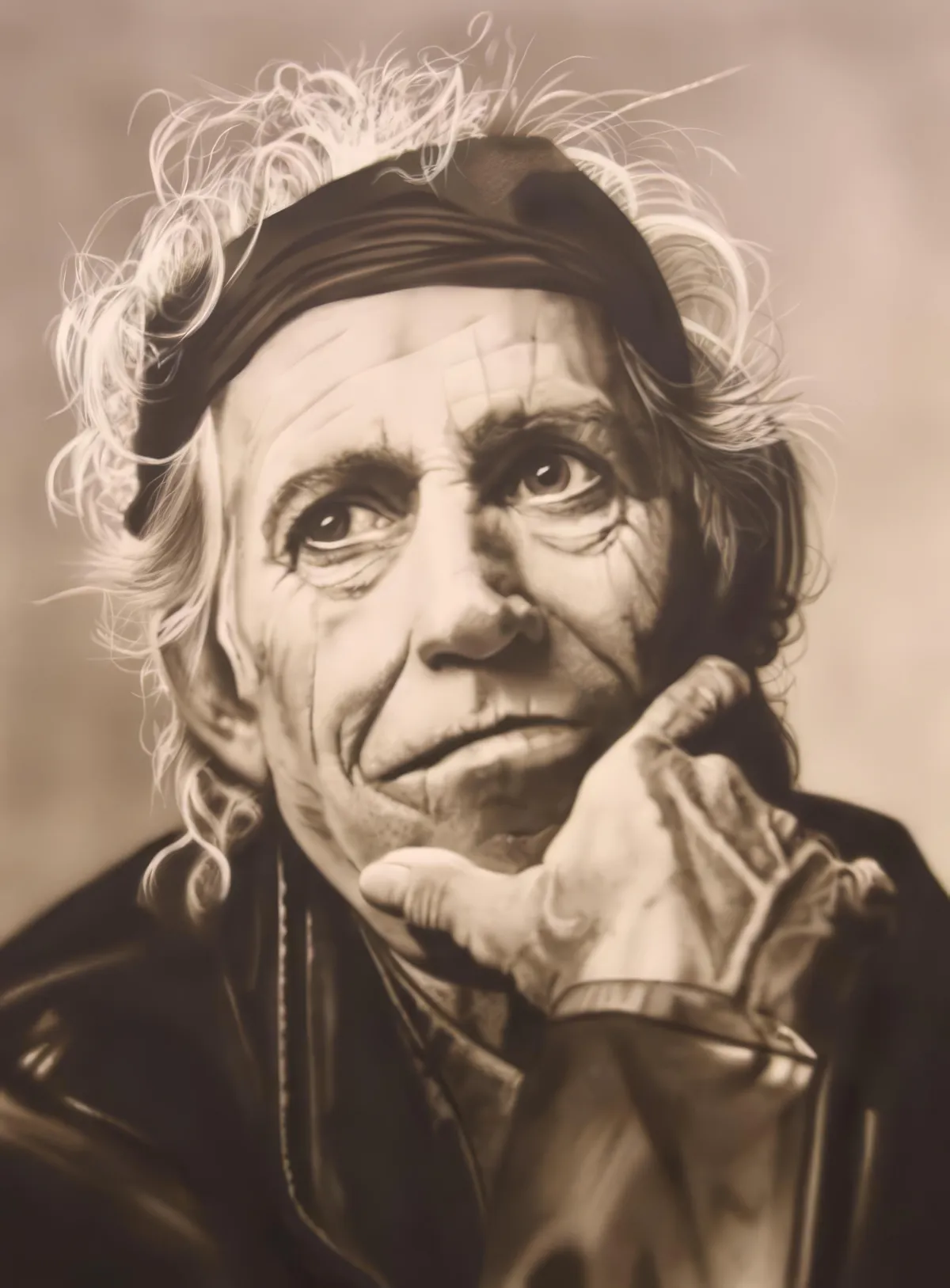 Keith Richards Portrait Art @ davebristowgallery.com