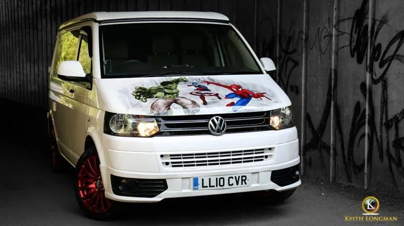  VW Transpoter Airbrushed With Marvel Theme