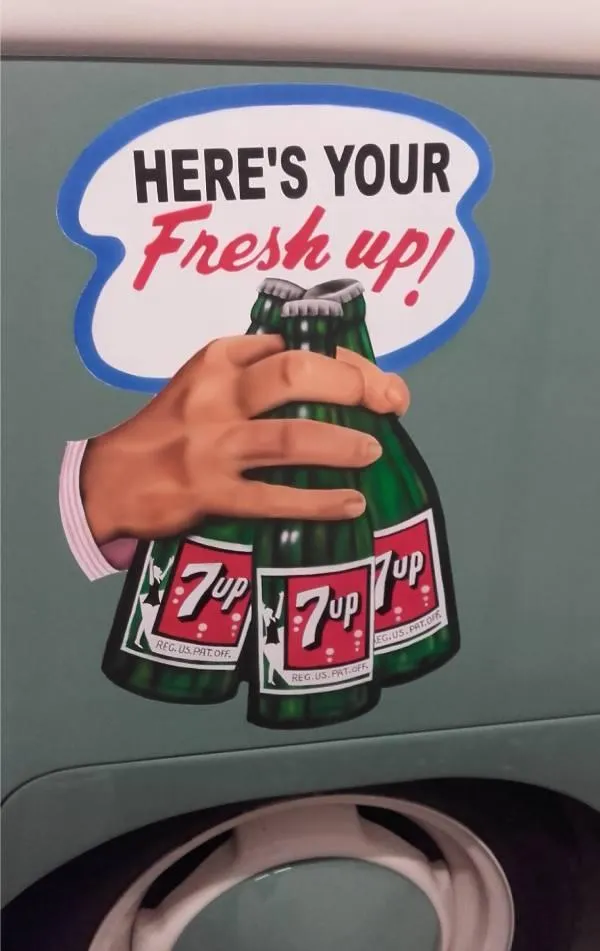 VW Camper With Vintage 7UP Signage