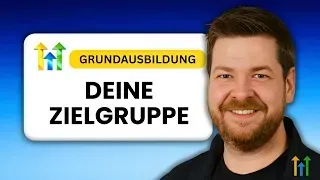 Grafik zur CRM-Grundausbildung mit dem Text „Deine Zielgruppe“, Thema Zielgruppenfindung für CRM-Software und Unternehmen.