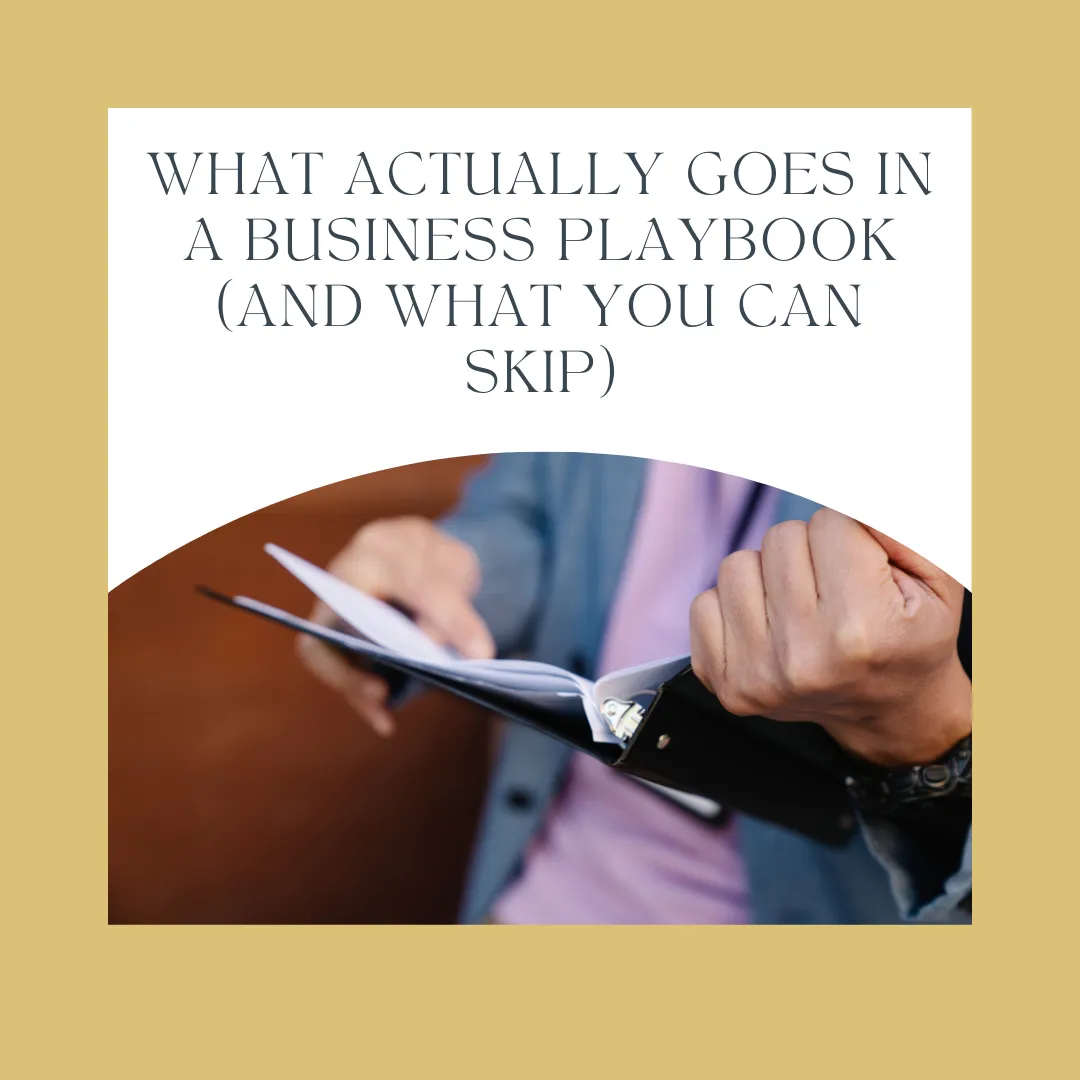 what should be in a business playbook