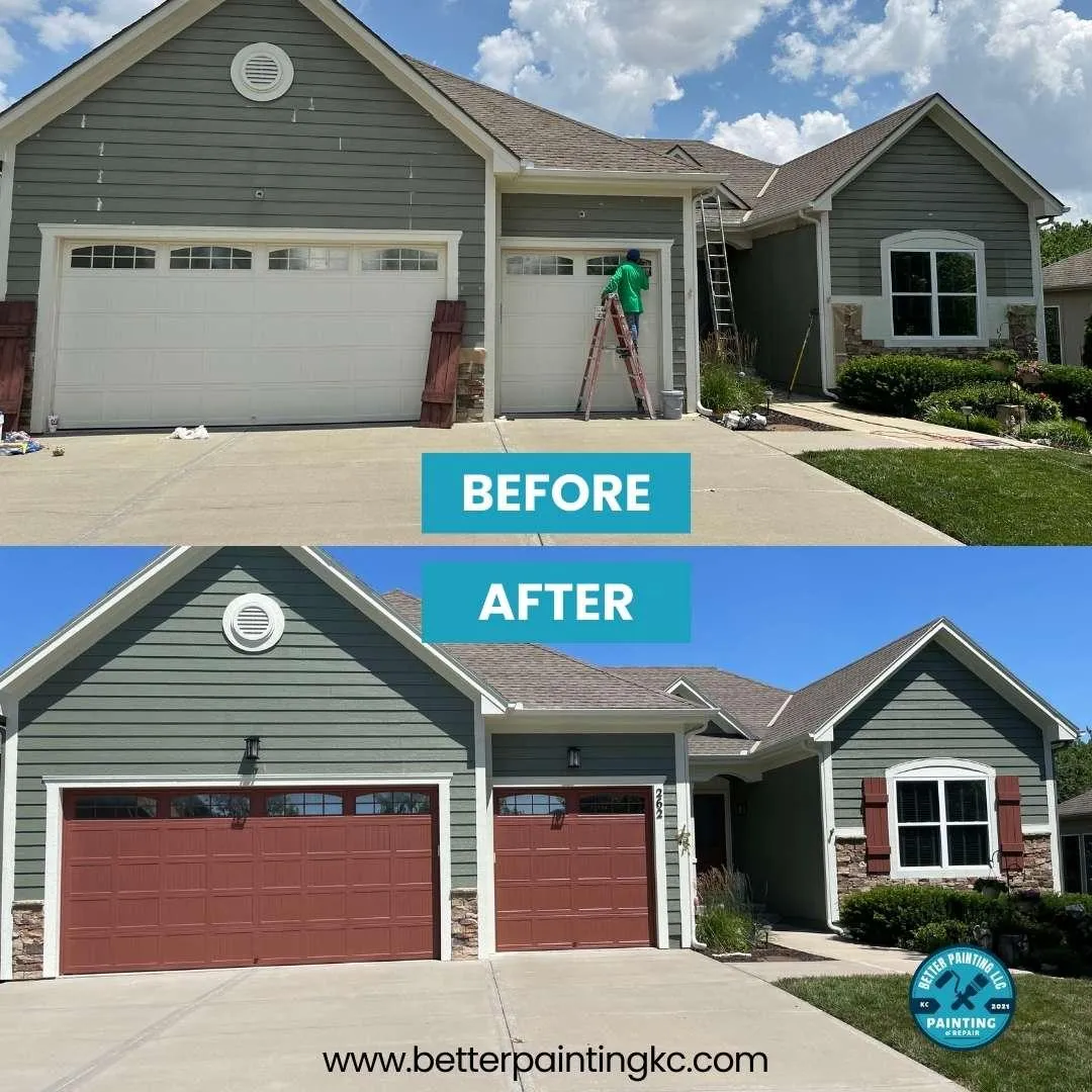 Exterior house painting project in Johnson County #1