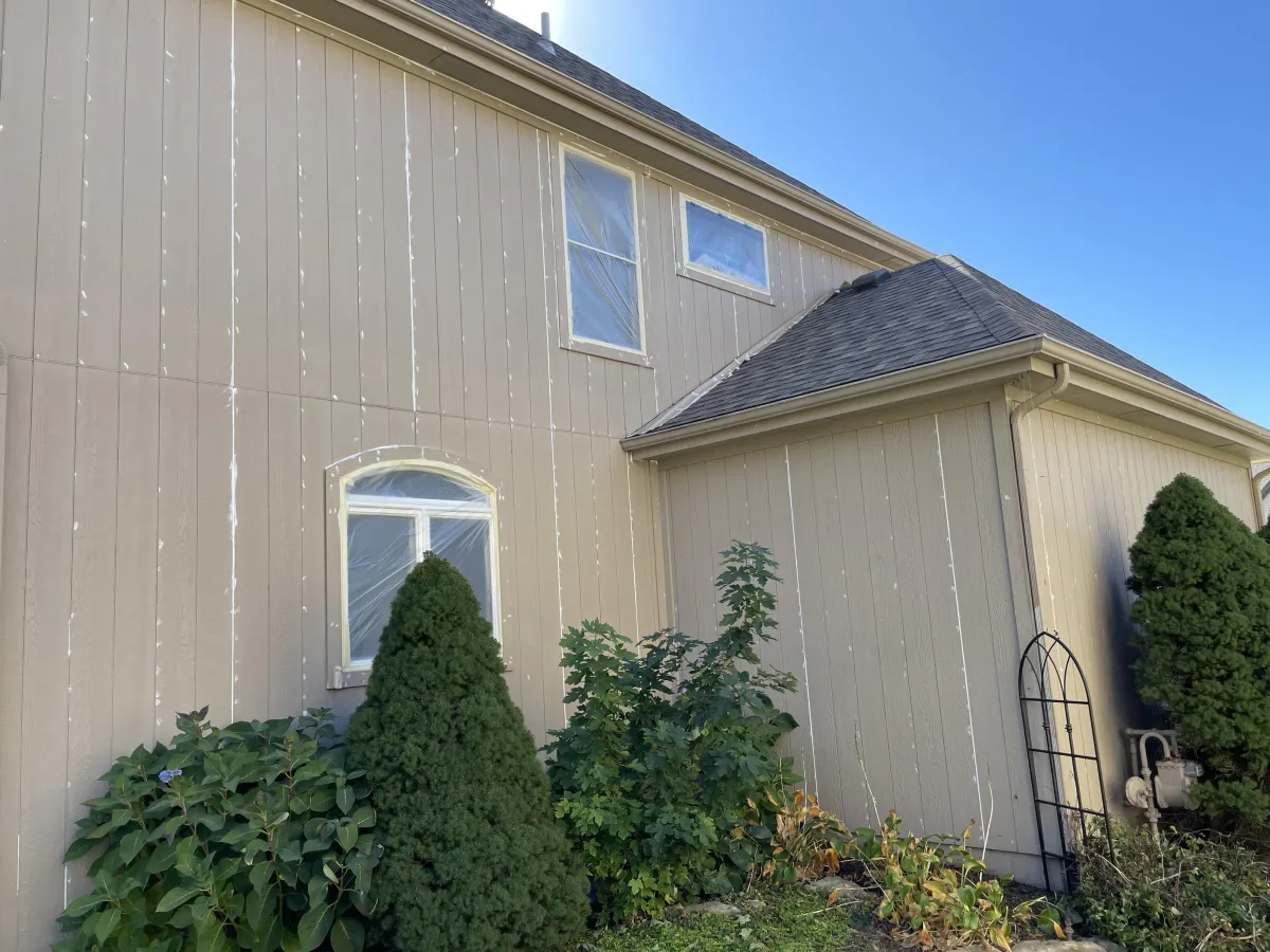 Exterior painting house in Johnson County #1