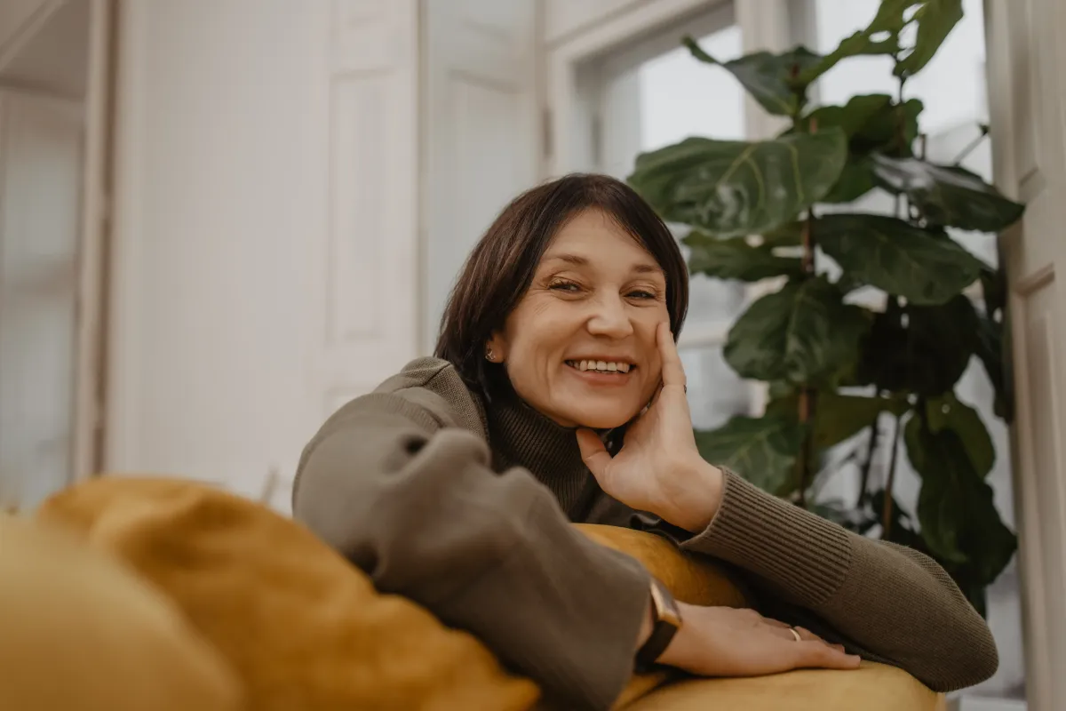 woman smiling