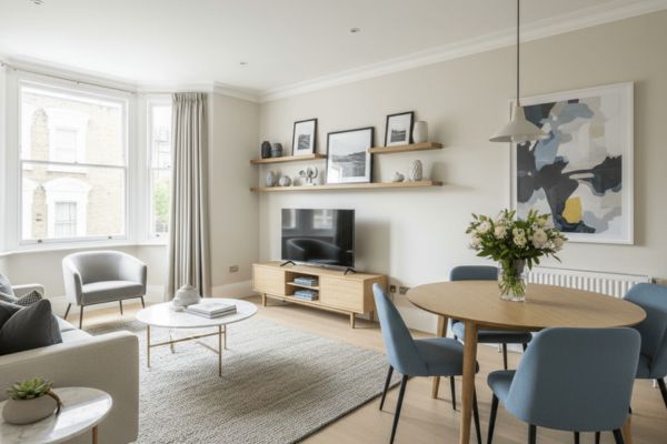 short-term rental living room