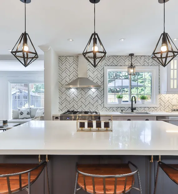 A modern new construction home with clean lines, fresh landscaping, and contemporary finishes, symbolizing the appeal of move-in-ready, energy-efficient living.