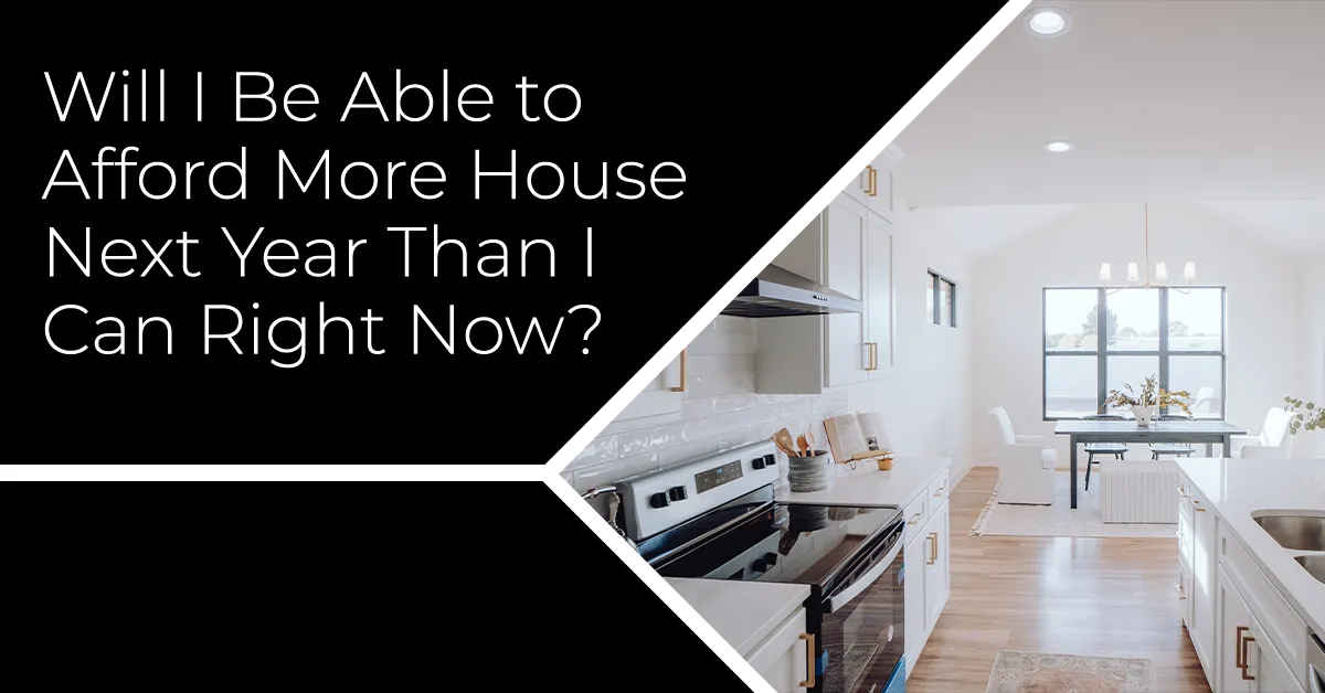 Couple reviewing real estate listings and mortgage options while deciding when to buy a home