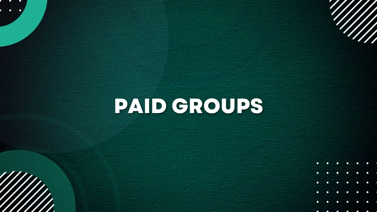 Paid Groups
