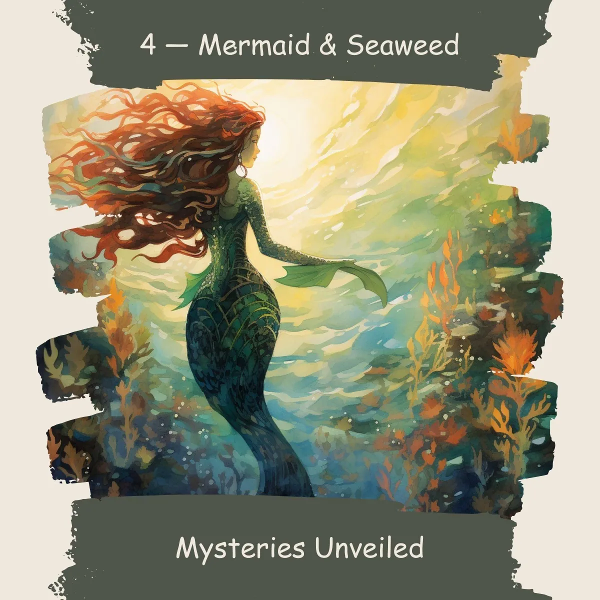 4 — Mermaid & Seaweed Card