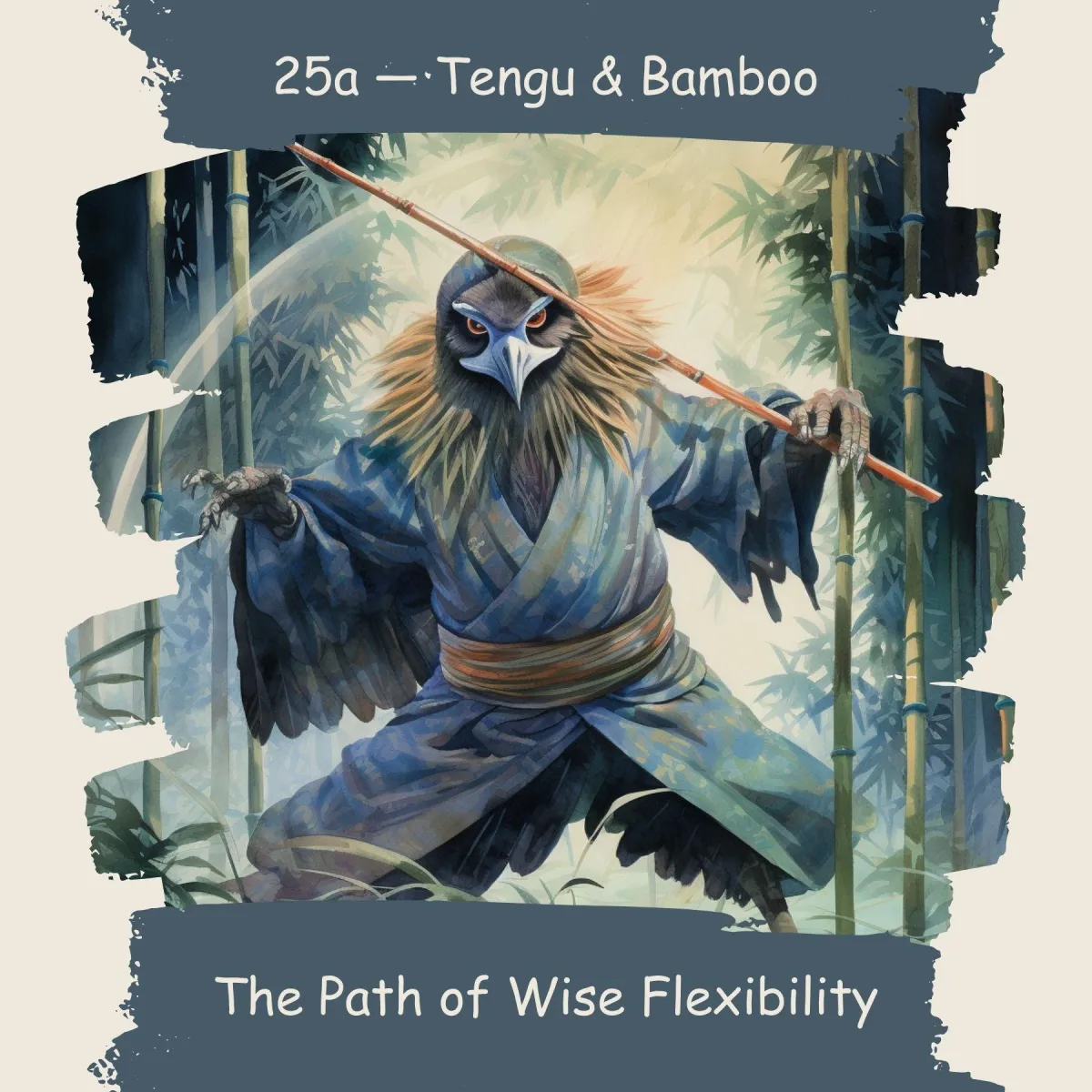 Tengu & Bamboo Card