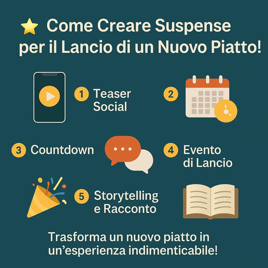 Come Usare il Lancio di un Nuovo Piatto o Menù per Creare Suspense