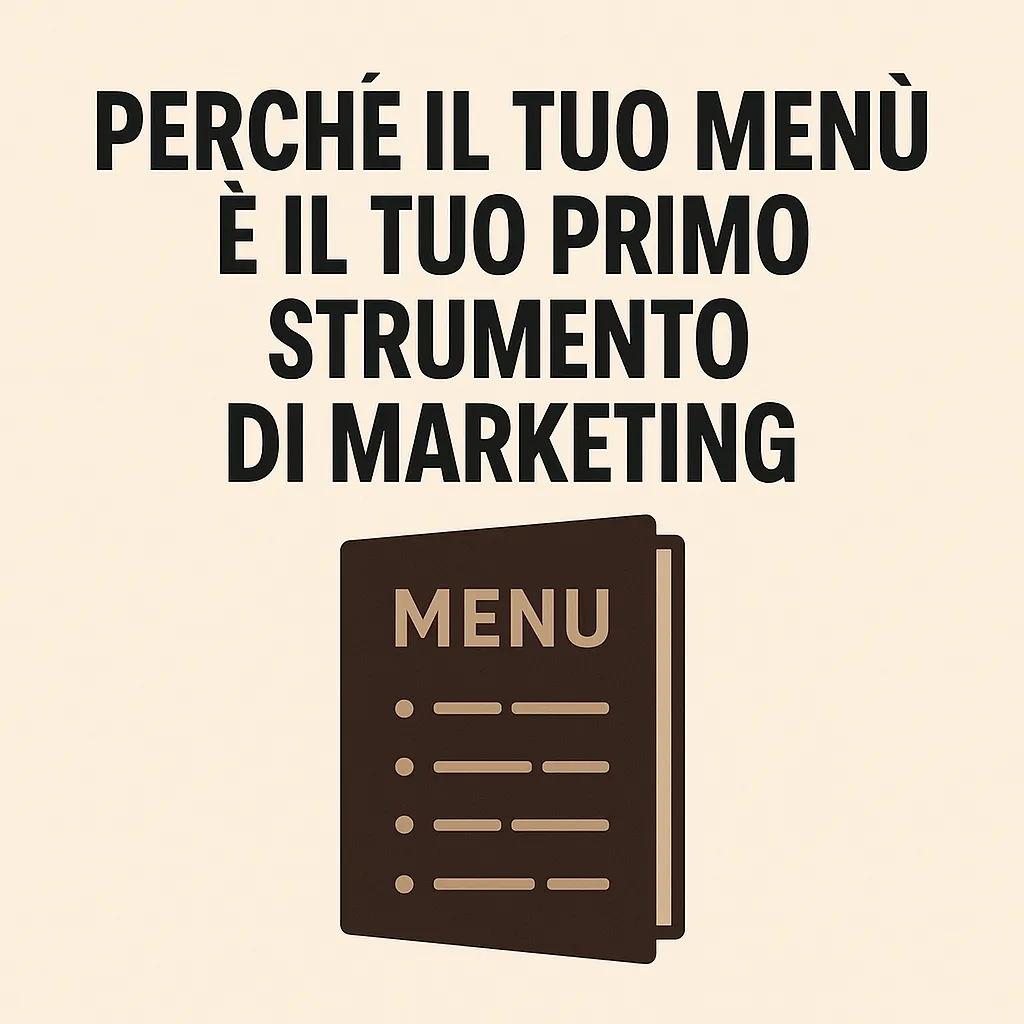 Perchè il tuo menù è il tuo primo strumento