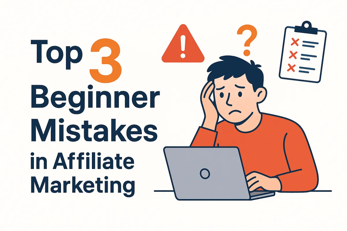 Top 3 Beginner Mistakes in Affiliate Marketing