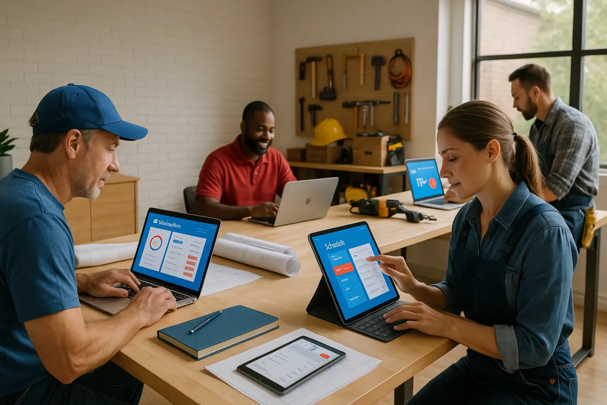 Hero image showing AI automation and digital solutions for local service businesses
