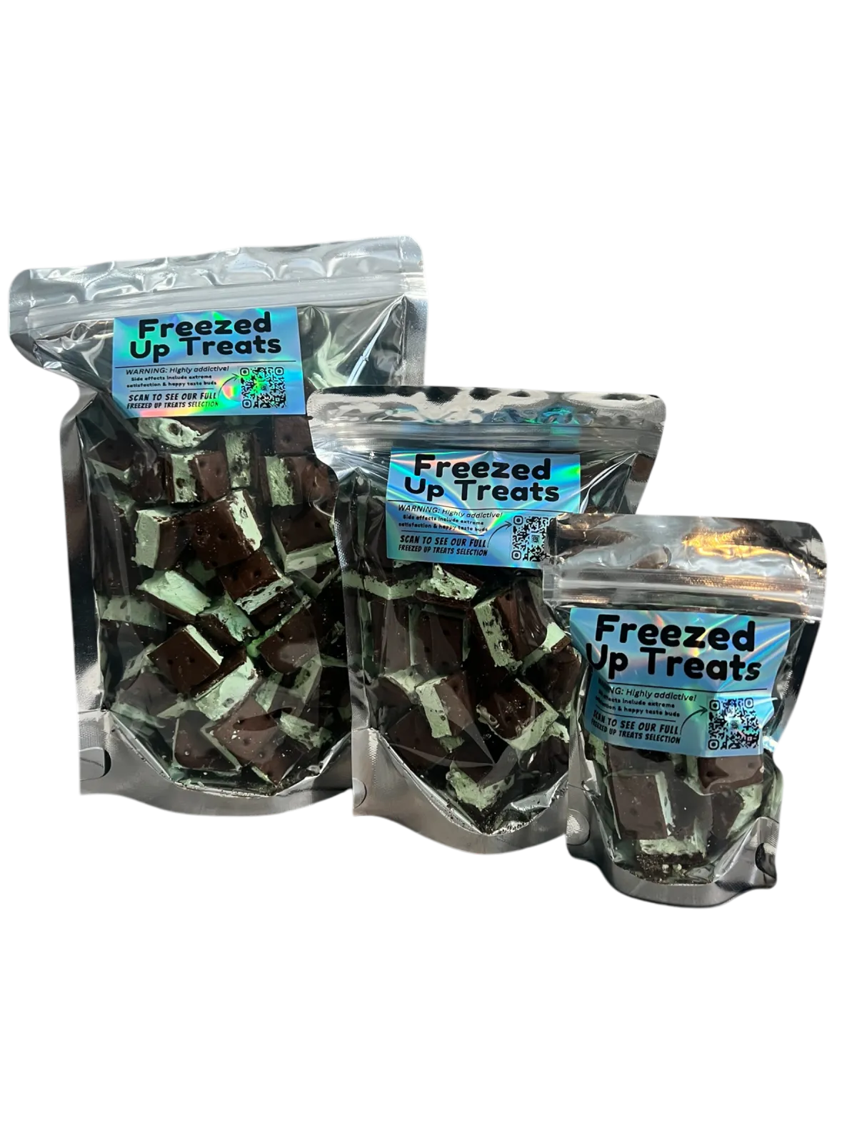Freeze-Dried Mint Chocolate Chip Ice Cream Sandwich – A Cool & Crunchy Delight!