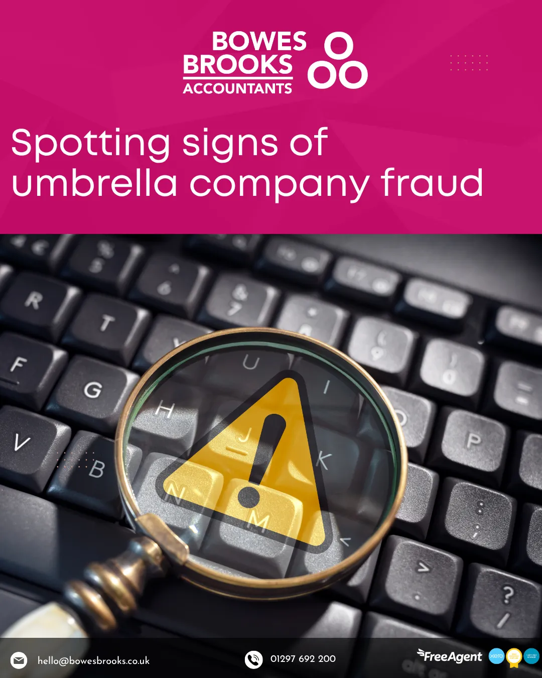 Businessperson reviewing a payslip with a magnifying glass, surrounded by warning symbols and HMRC compliance documents.