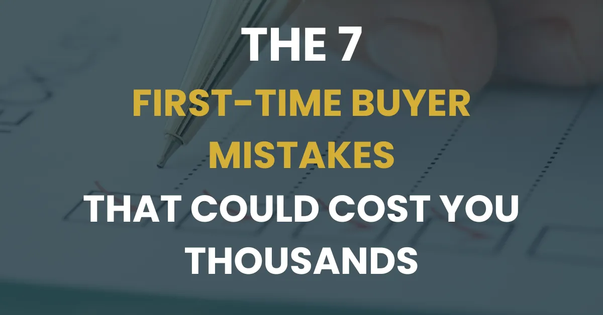 "Graphic about first-time buyer mistakes when purchasing a home in Houston"