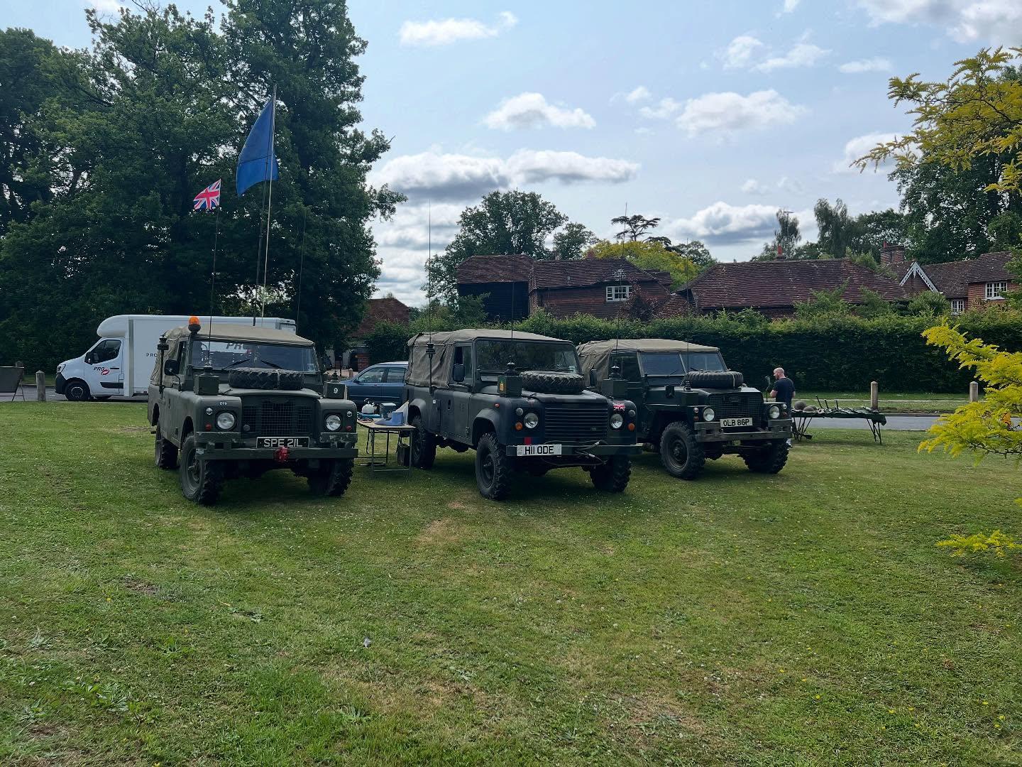 Military vehicles at the Chiddingfold Village Fete