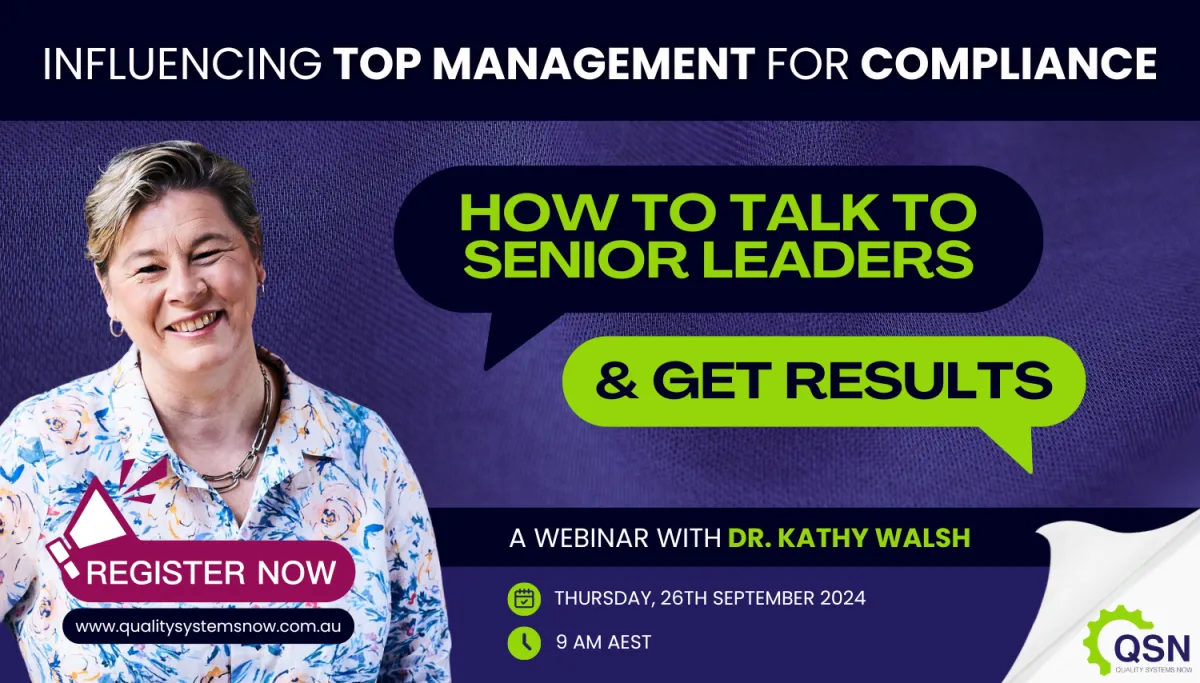 Free Webinar 26/09 on Compliance Success