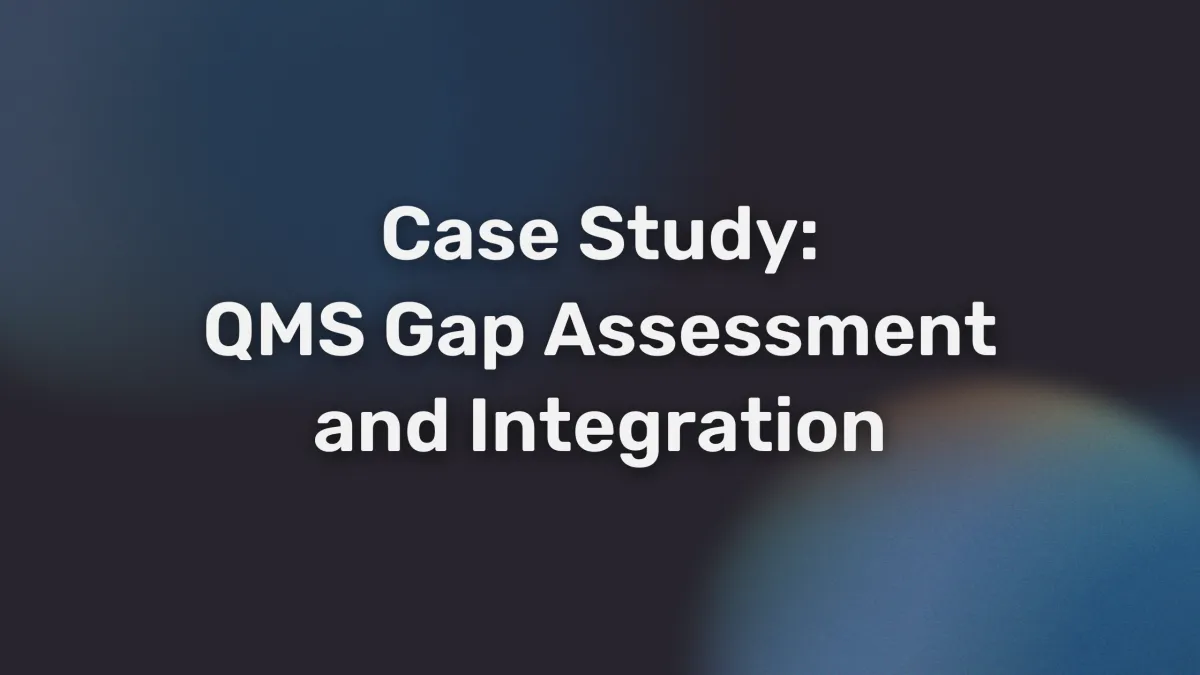 Case Study QMS Gap Assessment and Integration