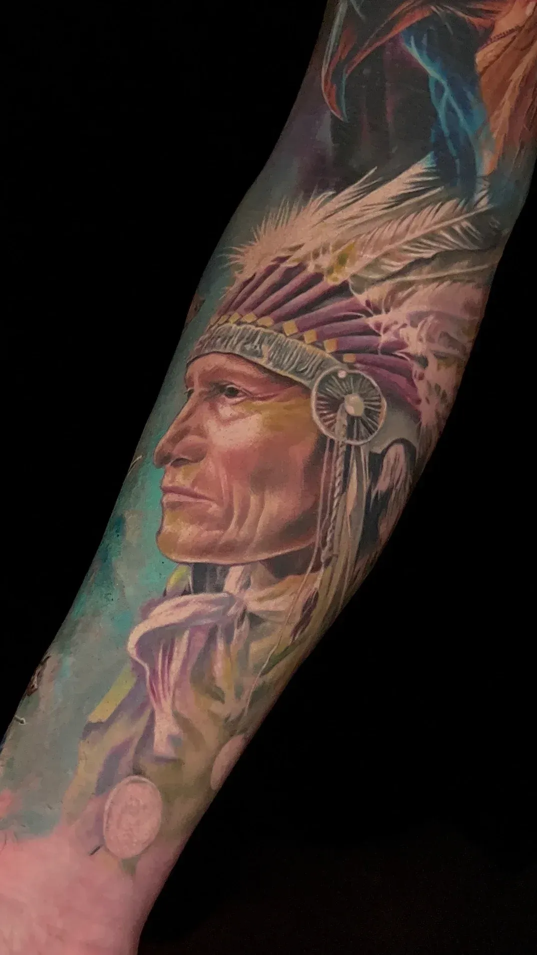 Professional tattoo by Mickey Schlick at Montana Tattoo Company in Missoula, MT.