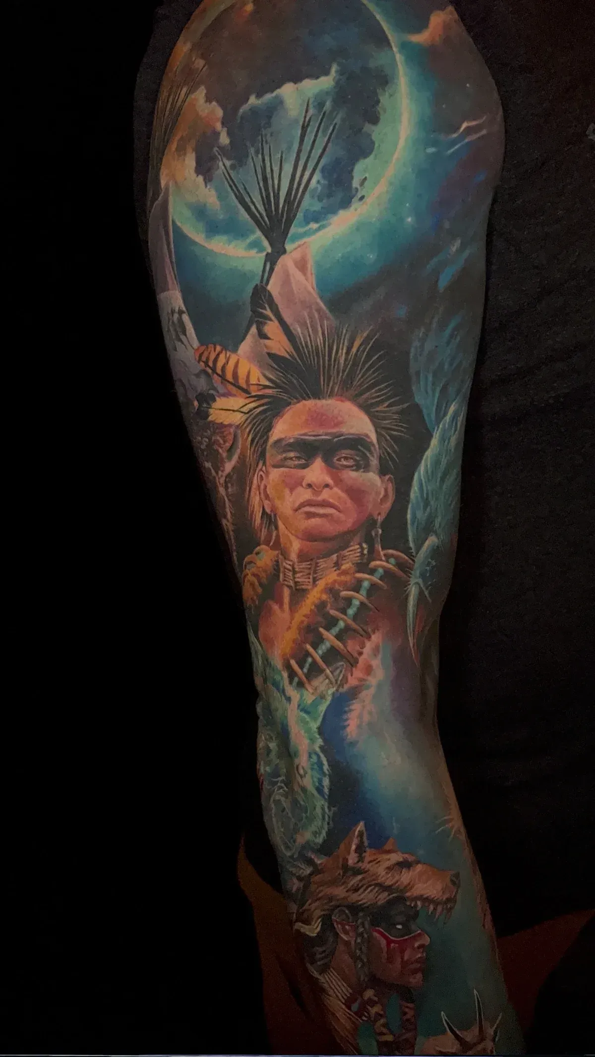 Last of the Mohicans  Color Realism Tattoo