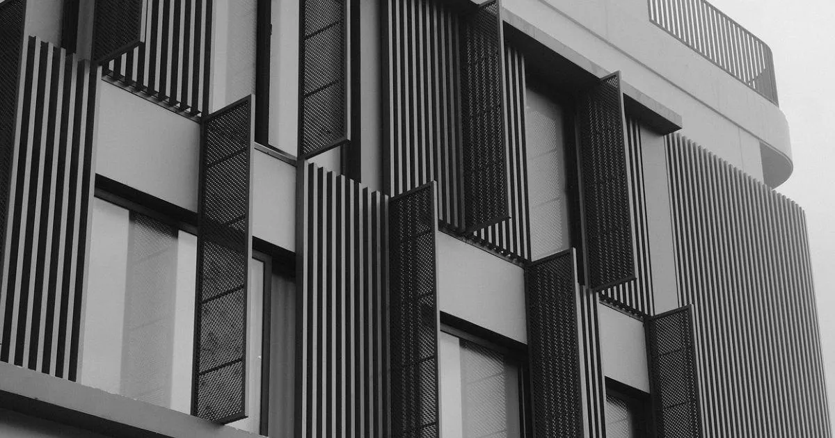 Exterior building gray color