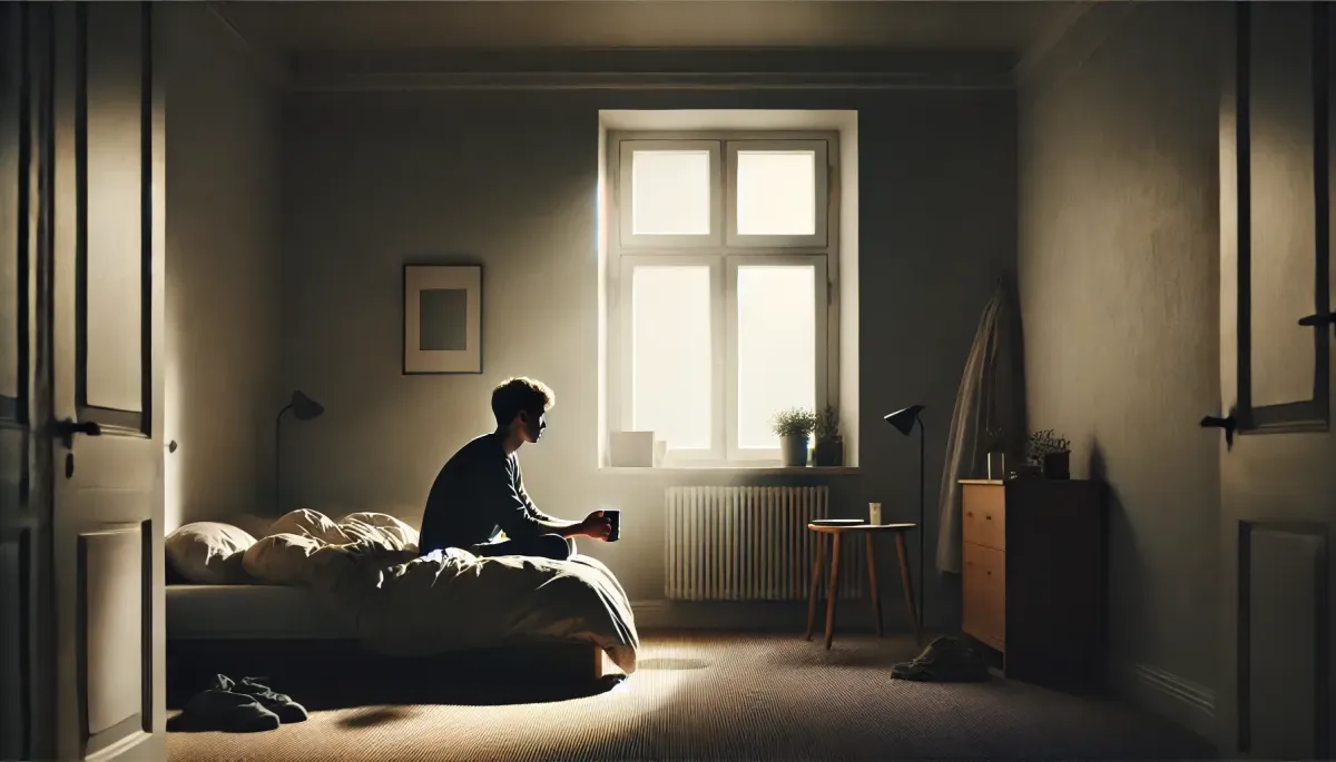Early morning moment of reflection and quiet strength