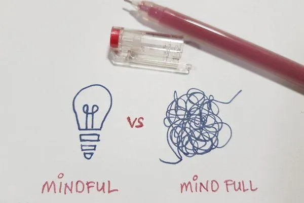 Light bulb - mindful, sdesnse scribble - mind full