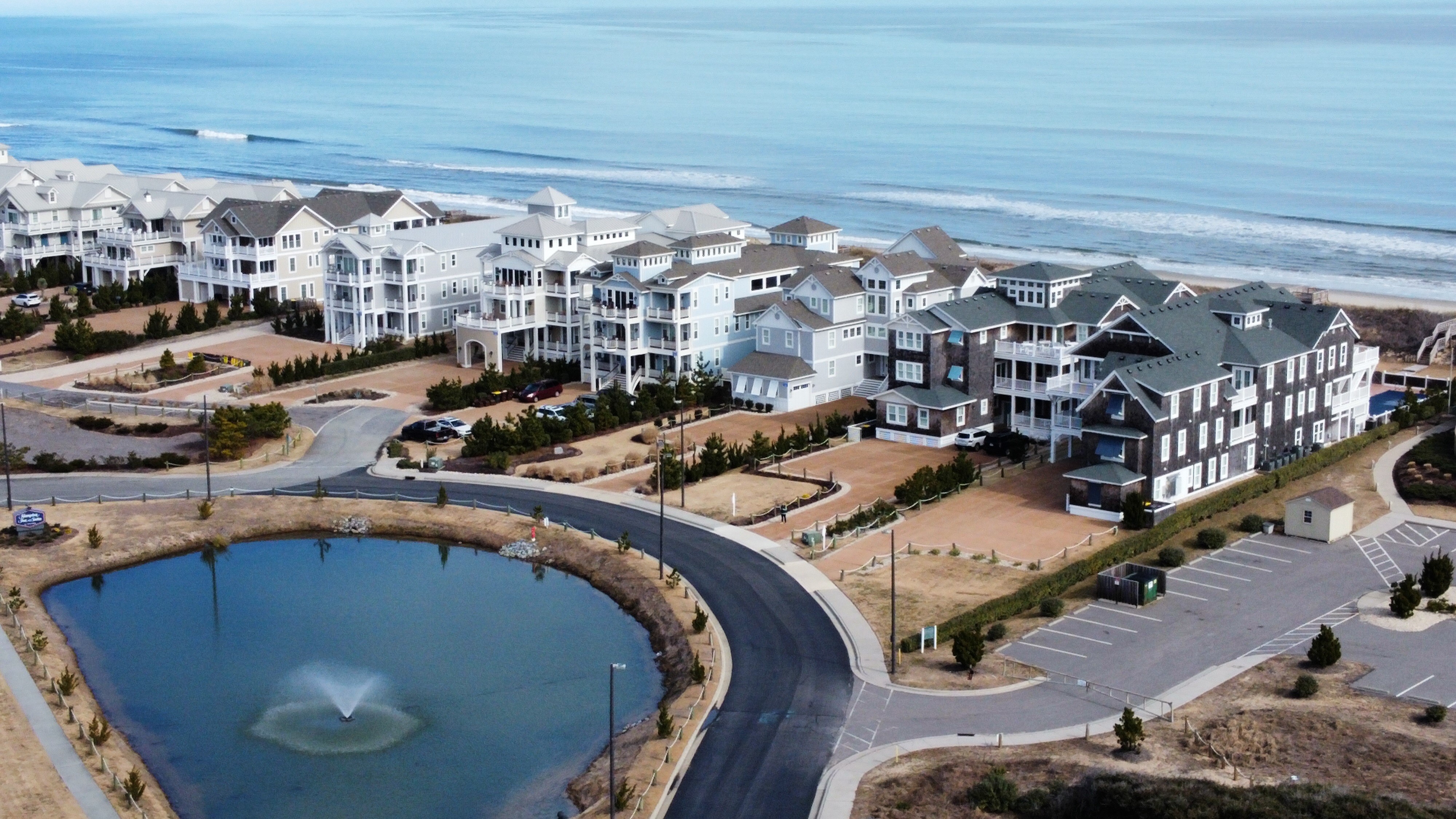 Luxury oceanfront homes along Corolla 4x4 beach