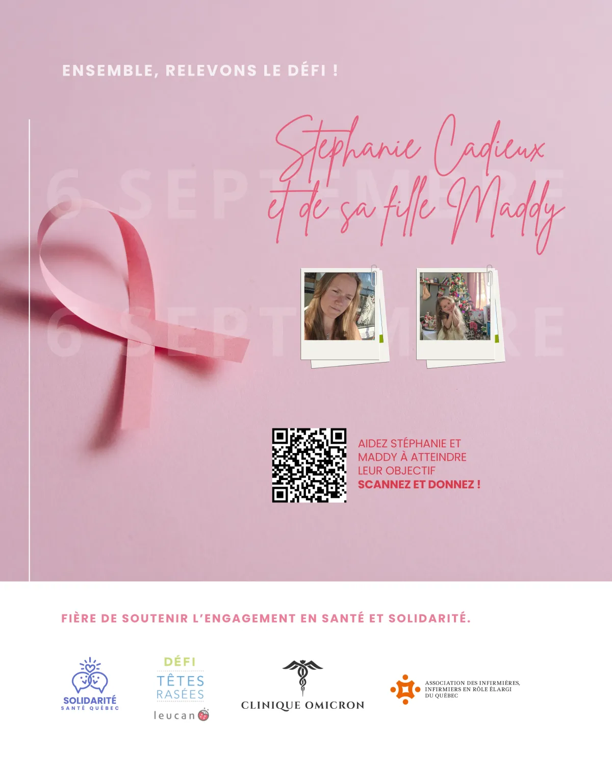 Stéphanie et Maddy relèvent le Défi têtes rasées | Clinique Omicron